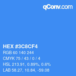 Color code: HEX #3C8CF4 | qconv.com