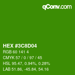 Color code: HEX #3C8D04 | qconv.com