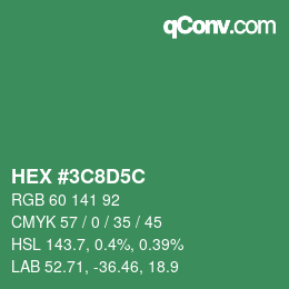 Color code: HEX #3C8D5C | qconv.com