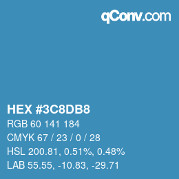 Color code: HEX #3C8DB8 | qconv.com