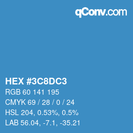 Color code: HEX #3C8DC3 | qconv.com