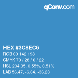 Color code: HEX #3C8EC6 | qconv.com