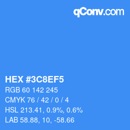 Color code: HEX #3C8EF5 | qconv.com