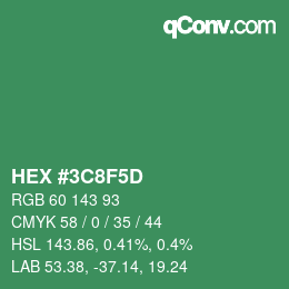 Color code: HEX #3C8F5D | qconv.com