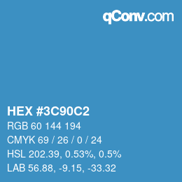 Color code: HEX #3C90C2 | qconv.com