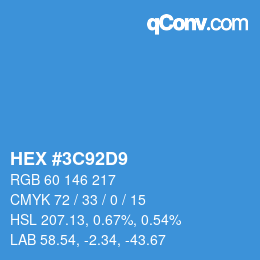 Color code: HEX #3C92D9 | qconv.com