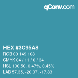 Color code: HEX #3C95A8 | qconv.com