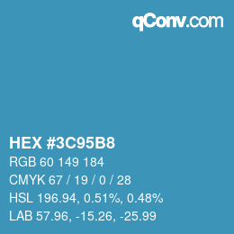 Color code: HEX #3C95B8 | qconv.com