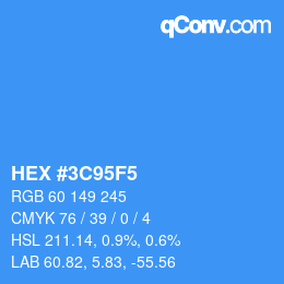Color code: HEX #3C95F5 | qconv.com
