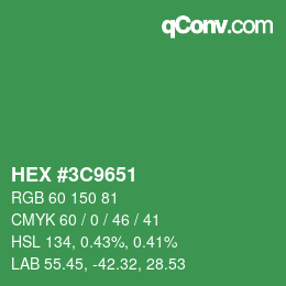 Color code: HEX #3C9651 | qconv.com