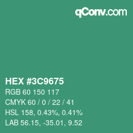 Color code: HEX #3C9675 | qconv.com