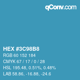 Color code: HEX #3C98B8 | qconv.com