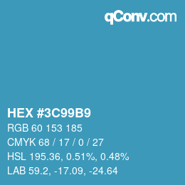 Color code: HEX #3C99B9 | qconv.com