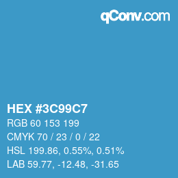 Color code: HEX #3C99C7 | qconv.com