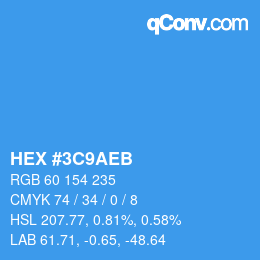 Color code: HEX #3C9AEB | qconv.com