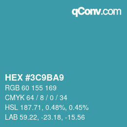 Color code: HEX #3C9BA9 | qconv.com