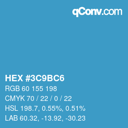 Color code: HEX #3C9BC6 | qconv.com