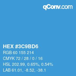 Color code: HEX #3C9BD6 | qconv.com