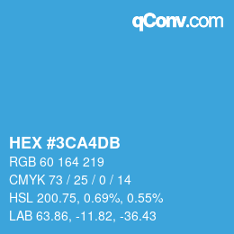 カラーコード: HEX #3CA4DB | qconv.com