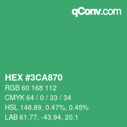Color code: HEX #3CA870 | qconv.com