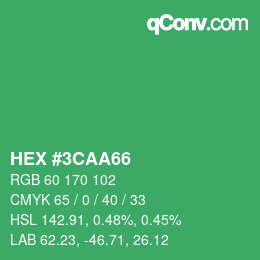 Color code: HEX #3CAA66 | qconv.com