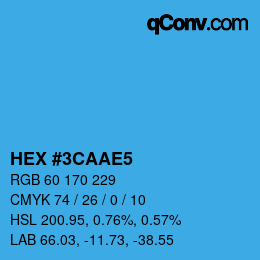 Color code: HEX #3CAAE5 | qconv.com