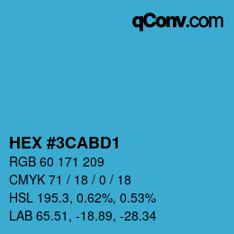 Color code: HEX #3CABD1 | qconv.com