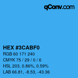 Color code: HEX #3CABF0 | qconv.com