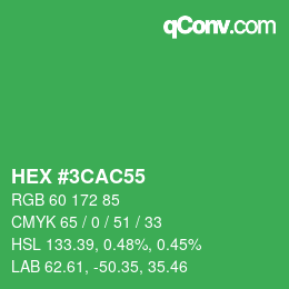 Color code: HEX #3CAC55 | qconv.com