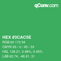 Color code: HEX #3CAC5E | qconv.com