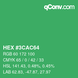 Color code: HEX #3CAC64 | qconv.com
