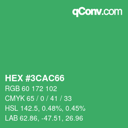 Color code: HEX #3CAC66 | qconv.com