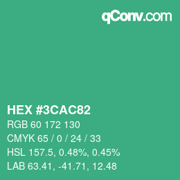 Color code: HEX #3CAC82 | qconv.com