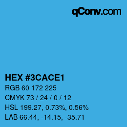 Color code: HEX #3CACE1 | qconv.com