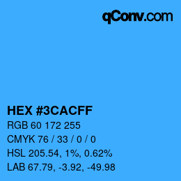 Color code: HEX #3CACFF | qconv.com