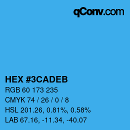 Farbcode: HEX #3CADEB | qconv.com