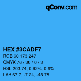 Color code: HEX #3CADF7 | qconv.com