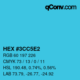 Color code: HEX #3CC5E2 | qconv.com