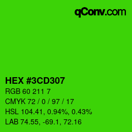 Color code: HEX #3CD307 | qconv.com