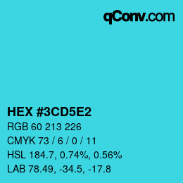 Color code: HEX #3CD5E2 | qconv.com