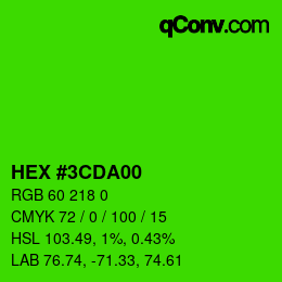 Color code: HEX #3CDA00 | qconv.com