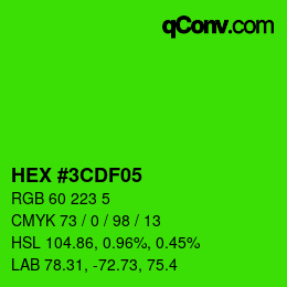 Color code: HEX #3CDF05 | qconv.com