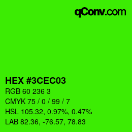 Color code: HEX #3CEC03 | qconv.com