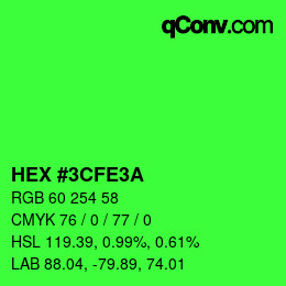 Color code: HEX #3CFE3A | qconv.com