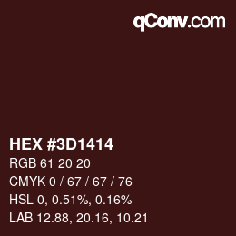 Color code: HEX #3D1414 | qconv.com