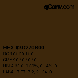 Color code: HEX #3D270B00 | qconv.com