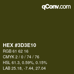 Color code: HEX #3D3E10 | qconv.com