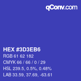 カラーコード: HEX #3D3EB6 | qconv.com
