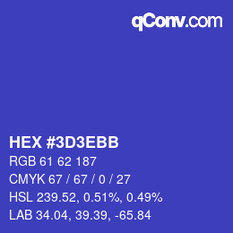 Código de color: HEX #3D3EBB | qconv.com