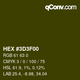 Color code: HEX #3D3F00 | qconv.com